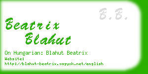 beatrix blahut business card